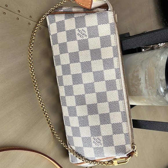 Louis Vuitton Damier Azur Eva 2 way clutch with shoulder strap - Picture 5 of 11